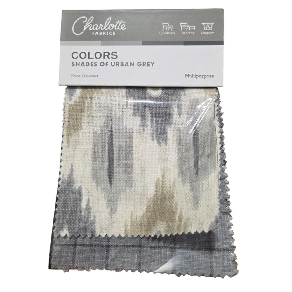 Discontinued Charlotte Fabrics Shade of Urban Grey Heavy Duty Sample Swatch Book
